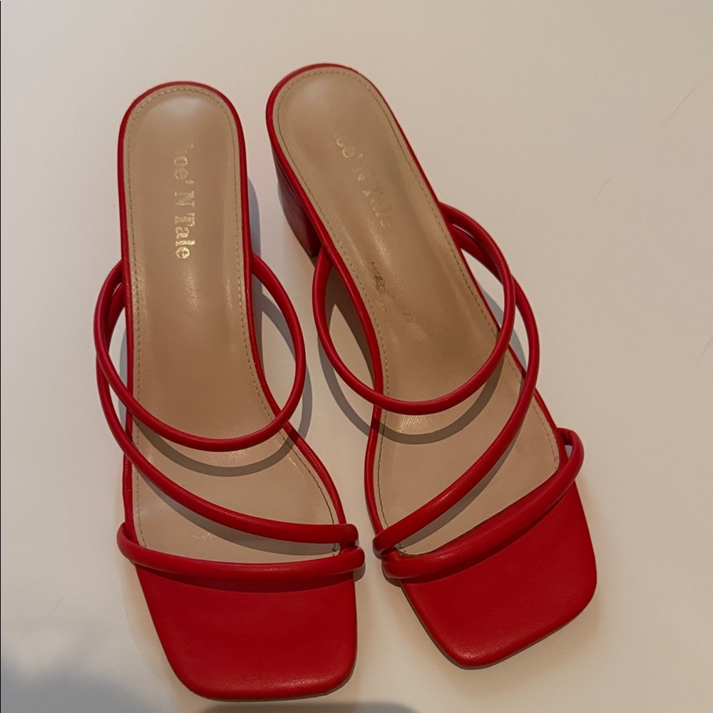Red Strappy Heels